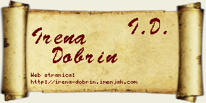 Irena Dobrin vizit kartica